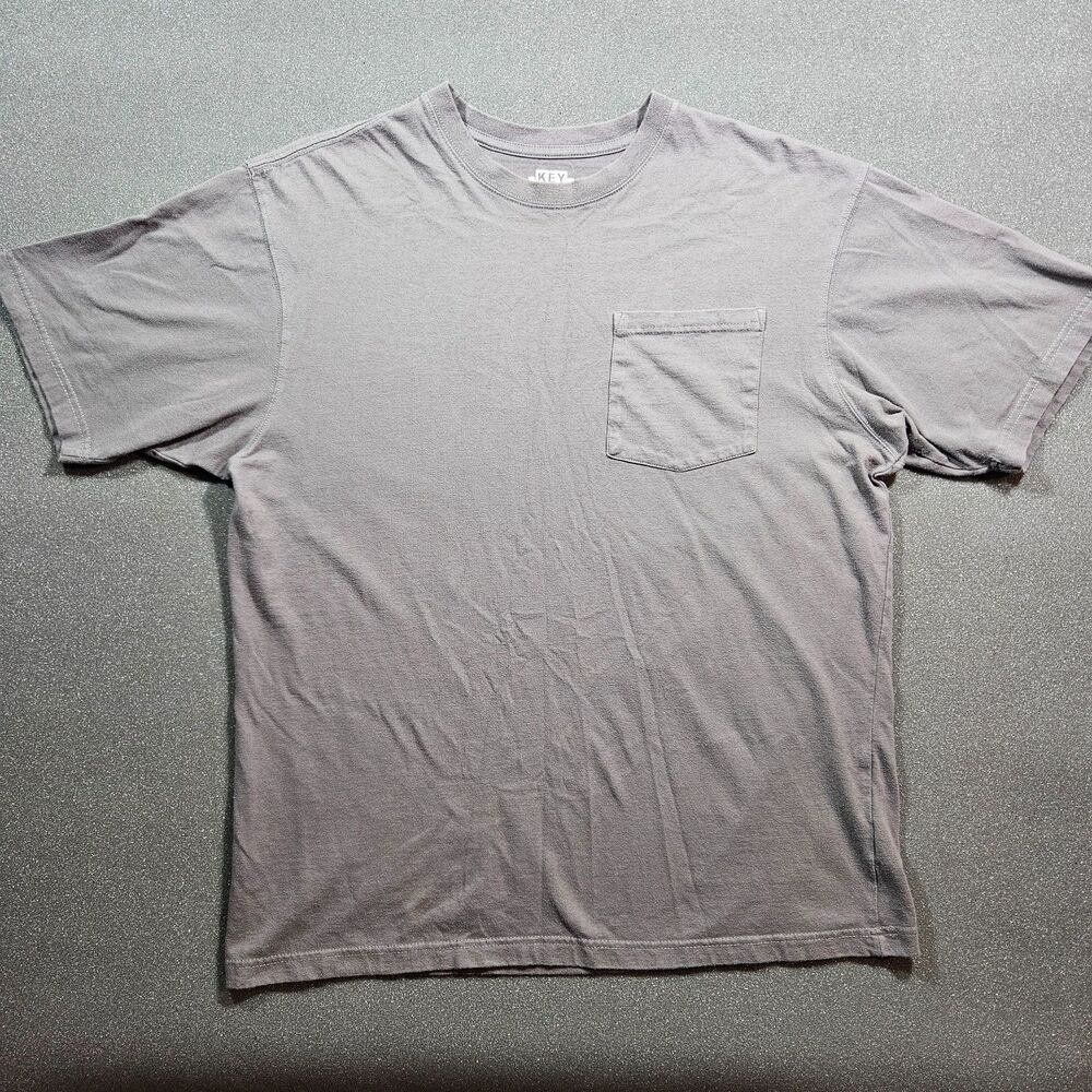 Key Apparel Pocket T-Shirt Men’s M Gray Workwear Short Sleeve Tee